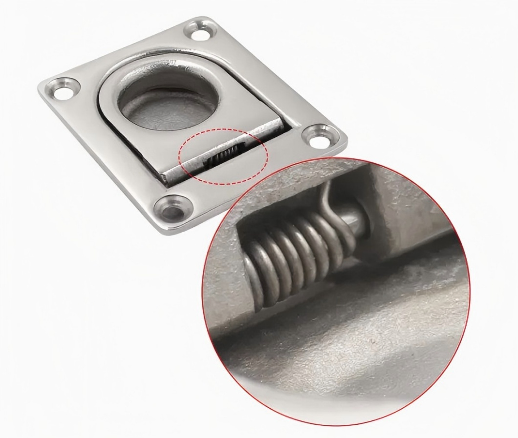 Spring-Loaded Square Flush Lift Ring detail 2