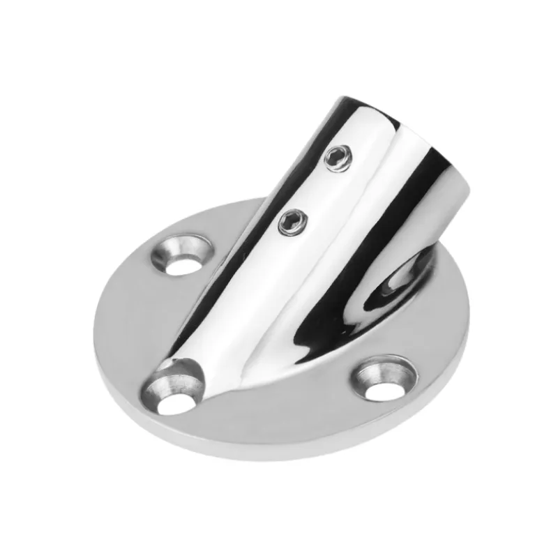 45° Round Handrail Base Fitting