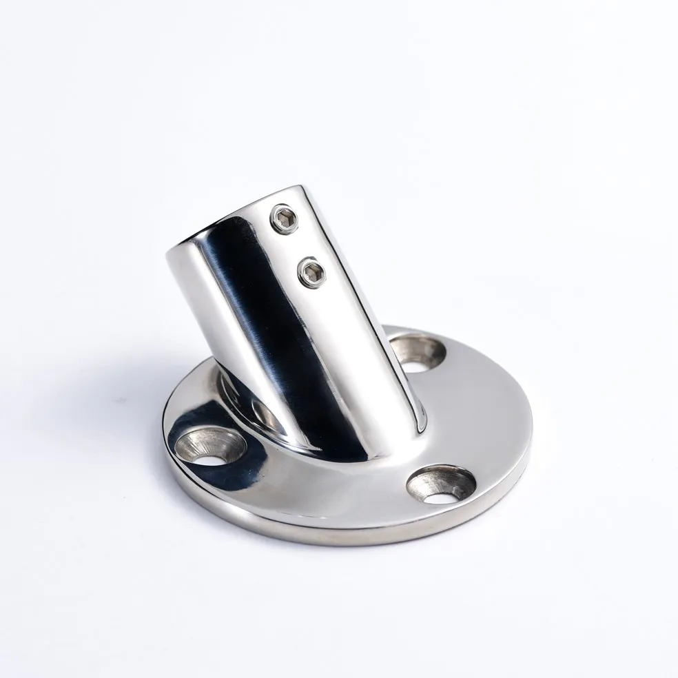60° Round Handrail Base Fitting