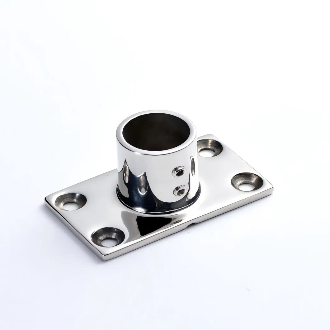 90° Rectangular Handrail Base Fitting