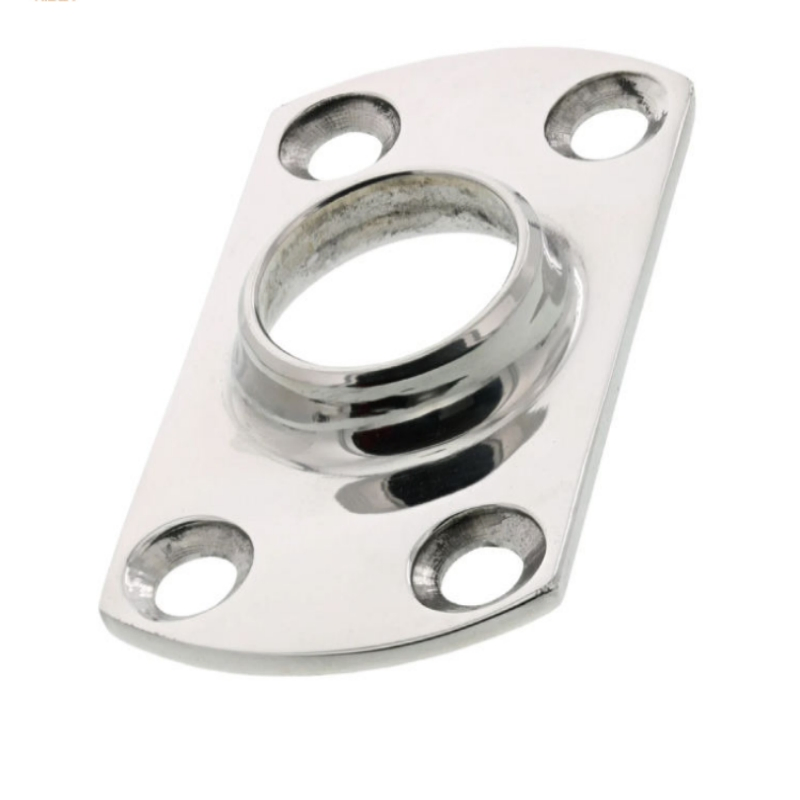 Weldable 316 SS Rectangular Handrail Base detail 2