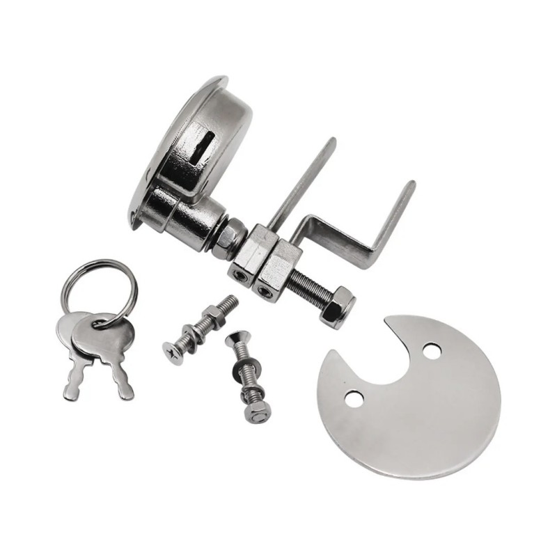 Red Dot Turning Lock Latch with Key detail 3